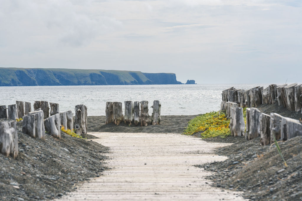 The long stretch of St. Vincent's beach on the Irish Loop, Newfoundland